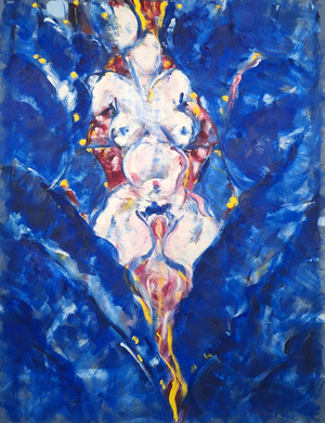 Woman 1, 1986 (oil on Canson board)