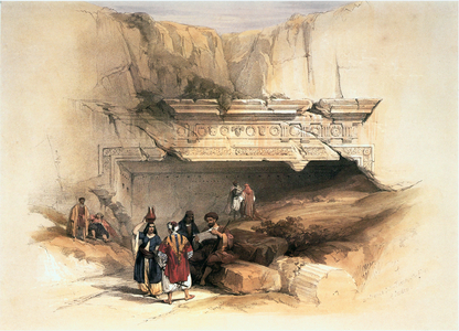 In the Holy Land: Jerusalem, tombs of the Kings (engraving)