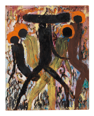 Five Figures, 1987 (enamel on board)