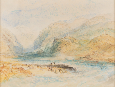 A Swiss Alpine Valley, c.1843 (watercolour on paper)