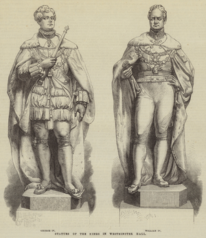 Statues of the Kings in Westminster Hall (engraving)