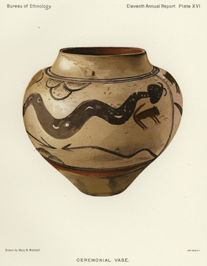 Ceremonial vase (colour litho)