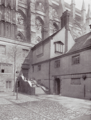 Deanery, Courtyard, looking NE (b/w photo)