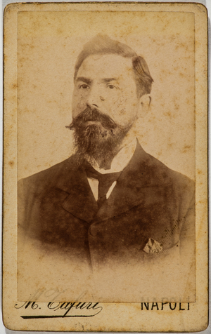 Portrait of man with beard, Naples, Italy, 1879 (photo)