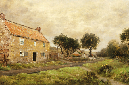 George Stephenson's Birthplace, 1881 (oil on canvas)