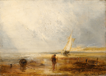 Leasowe Shore, 1884 (oil on panel)