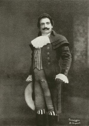 Caruso as Mario in "Tosca" (b/w photo)