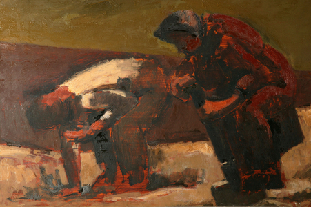 Potato Diggers, 1940-54 (oil on board)