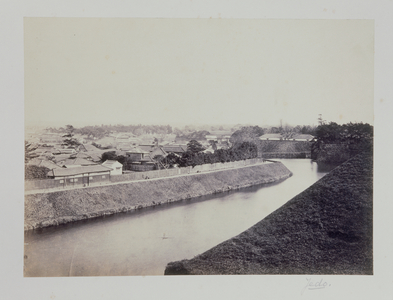 Edo from the Castle, 1868 (b/w photo)
