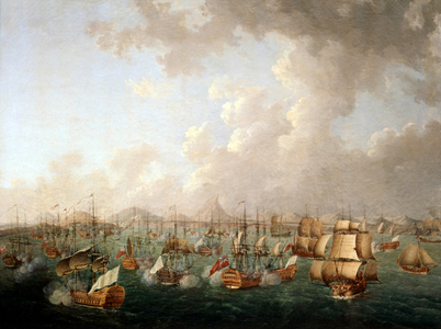 Battle of Porto Praya, 16th April 1781, 1786 (oil on canvas)