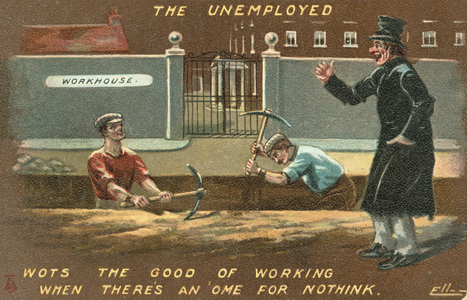 The Unemployed (colour litho)