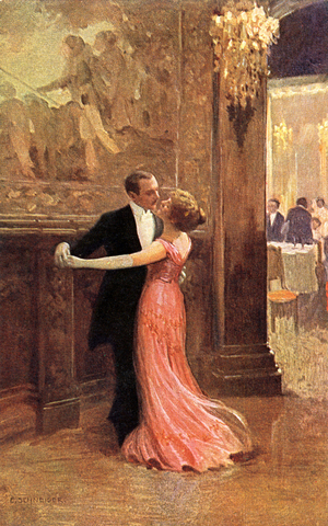 Couple dancing a waltz