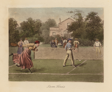 Lawn Tennis (colour litho)