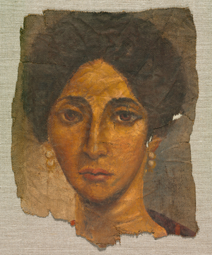 Funerary Portrait of a Woman, c.138-192 (encaustic on linen)
