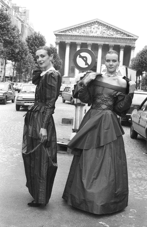 Torrente fashion, Fall/Winter 81/82, Paris, July 21, 1981 (b/w photo)