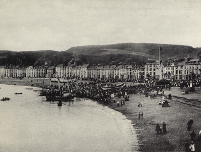 A Summer Lifeboat Launch (b/w photo)