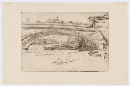 London Bridge, c.1875 (drypoint; ink on paper)