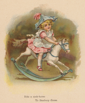 Ride a cock-horse To Banbury Cross (chromolitho)