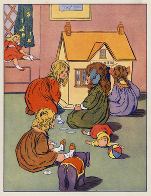 My doll's house (colour litho)