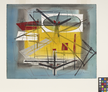 Horizontal Fields, 1952 (watercolor and gouache on paper)