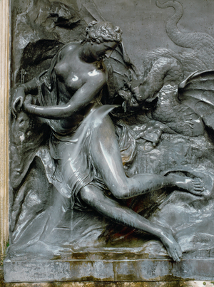The Andromeda Fountain in the courtyard of the Old City Hall in Vienna, Austria