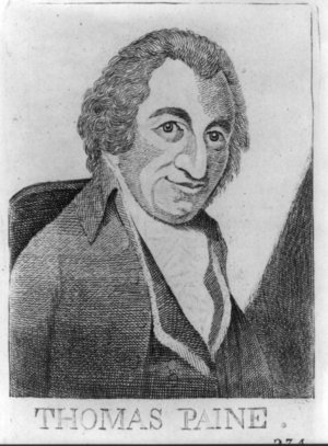 Thomas Paine 1737-1809, Political theorist. Portrait by John Kay, 1742-1826, artist. [between 1790 and 1809]. etching. shows author and philosopher Thomas Paine, half-length portrait, facing right.