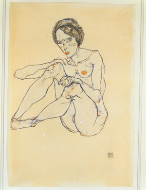 Nude WomanGouache, watercolour and pencil. Signed and dated, lower right (gouache, watercolour & pencil)