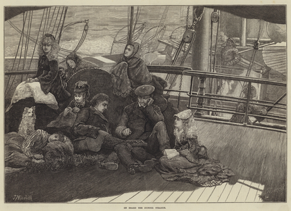 On Board the Dundee Steamer (engraving)