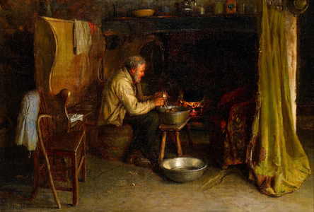 Peeling the Potatoes, 1900 (oil on canvas)