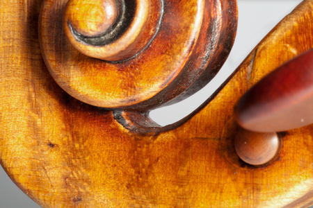 Violin (scroll detail), Cremona, 'Rutson', 1694