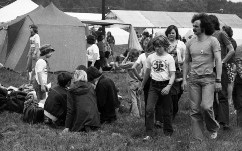 DEU, Germany, Schermbeck: The tent camps of the DKP-related children and …, 1975 (photo)
