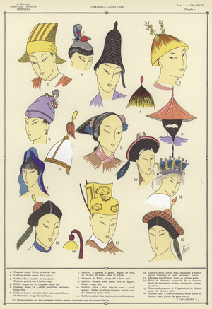 Costume Feminin Mondial (colour litho)