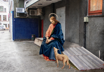 A Backyard Prayer, 2020 (digital collage)