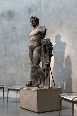 Hercules, one of the two palatine colossi, 2nd century AD (basanite stone)