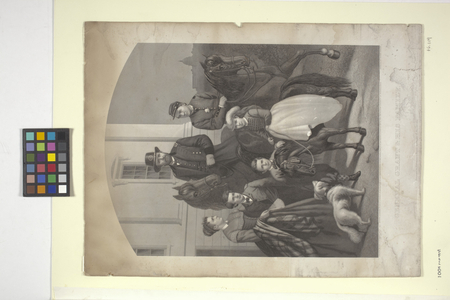 General Grant And His Family (hand-coloured lithograph)