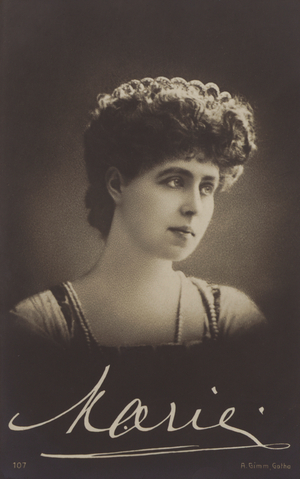 Marie of Edinburgh, Queen Consort of King Ferdinand I of Romania (b/w photo)