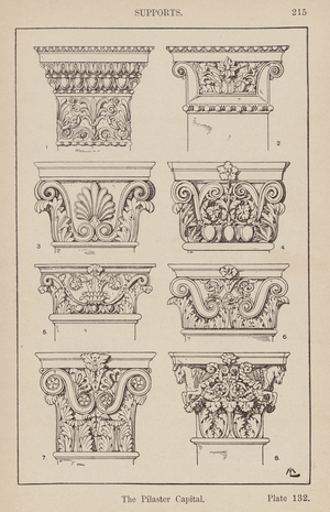 Ornament: Supports, The Pilaster Capital (engraving)
