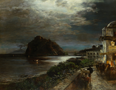 The Aragonese Castel Ischia (oil on canvas)