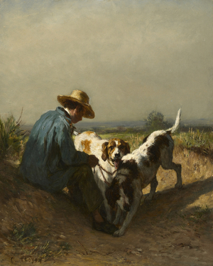 The Gamekeeper, 1850s (oil on panel)