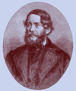 Lajos Kossuth - portrait. Hungarian lawyer, journalist, politician (print)