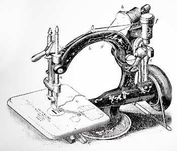Wilcox & Gibbs sewing machine, 1880