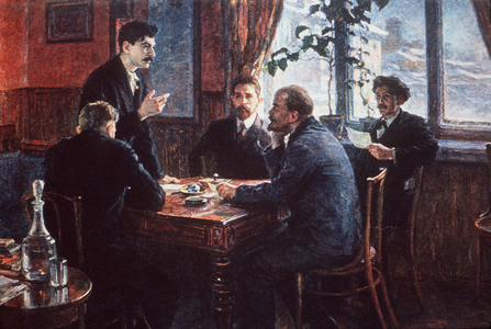 Stalin and Lenin (colout print)