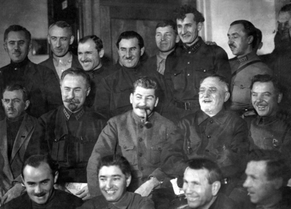 Josef Stalin at a party congress of the CPSU, 1927 (b/w photo)