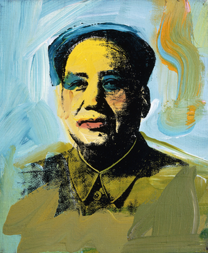 Mao, 1973 (synthetic polymer, acrylic and silkscreen inks on canvas)