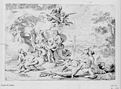 Rinaldo and Armida (pen & ink on paper)