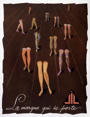 Advertisement for Jil stockings, 20th century (illustration)