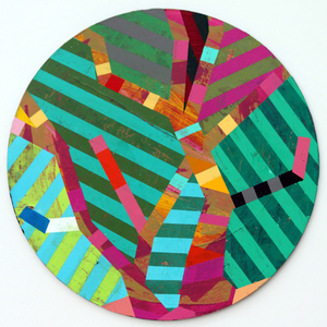 Twixt Heaven & Earth XII-A, 2019 (acrylic on circular board)