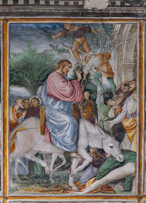 Detail of "Christ entering Jerusalem", from "The life and the Passion of Christ", 1513 (fresco)