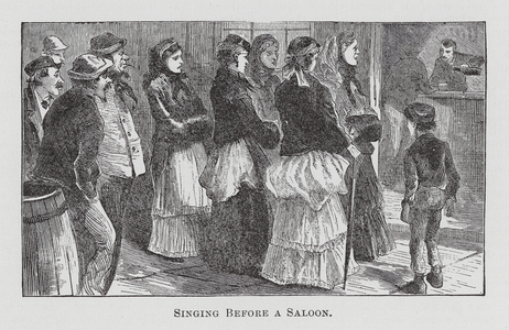 Singing before a Saloon (engraving)