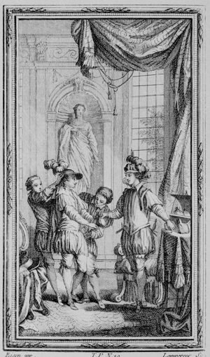 Messire Can et Bergamin, 1757 (engraving)